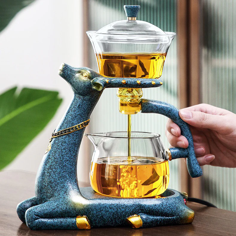 Automatic Elk Glass Tea Set - Image 3