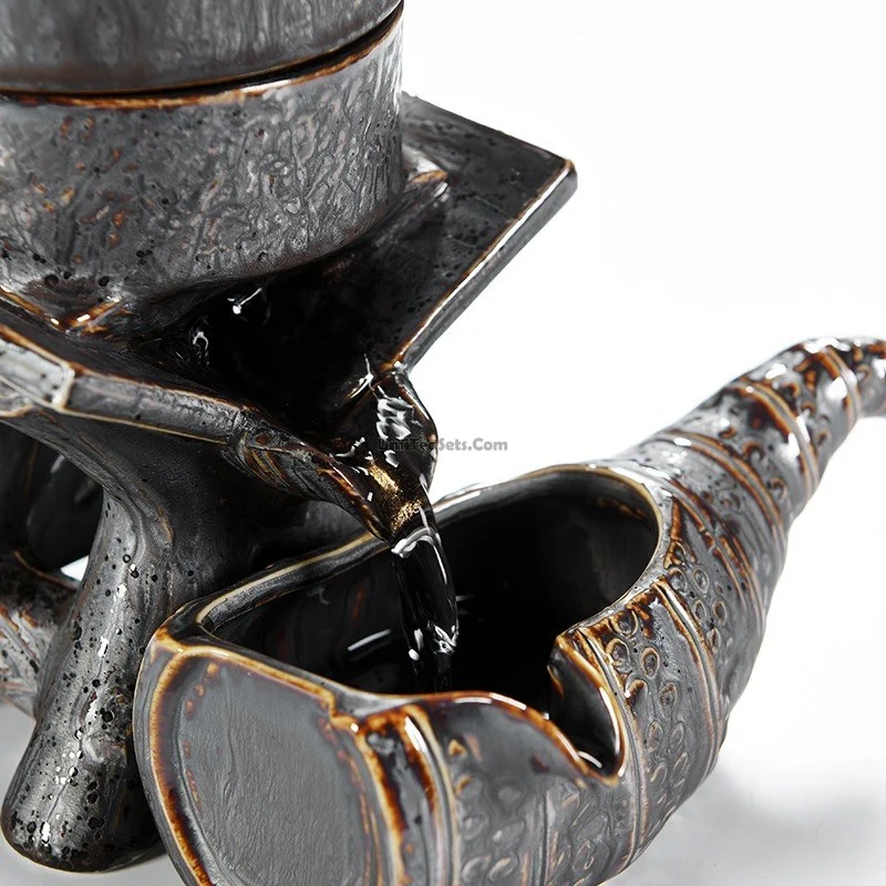 Automatic Stone Mill Bamboo Tea Set - Image 3