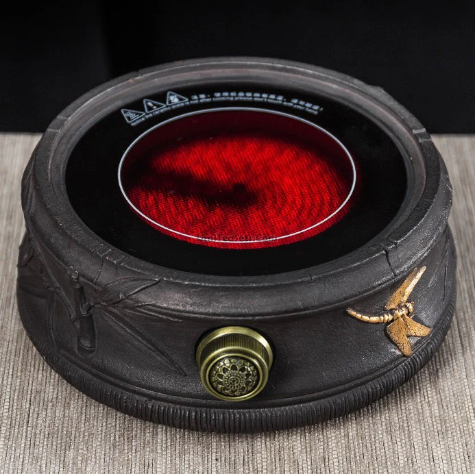 Bamboo Cast Iron Teapot With Induction Cooker - Image 3