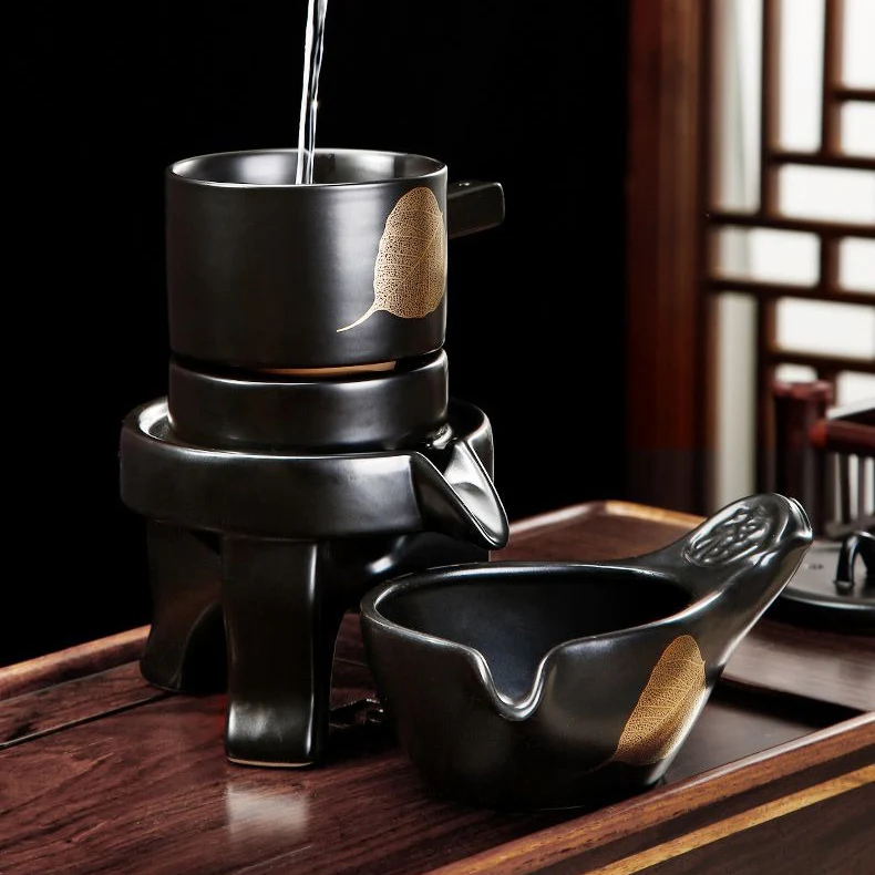 Black Ceramic Automatic Gongfu Tea Set - Image 5