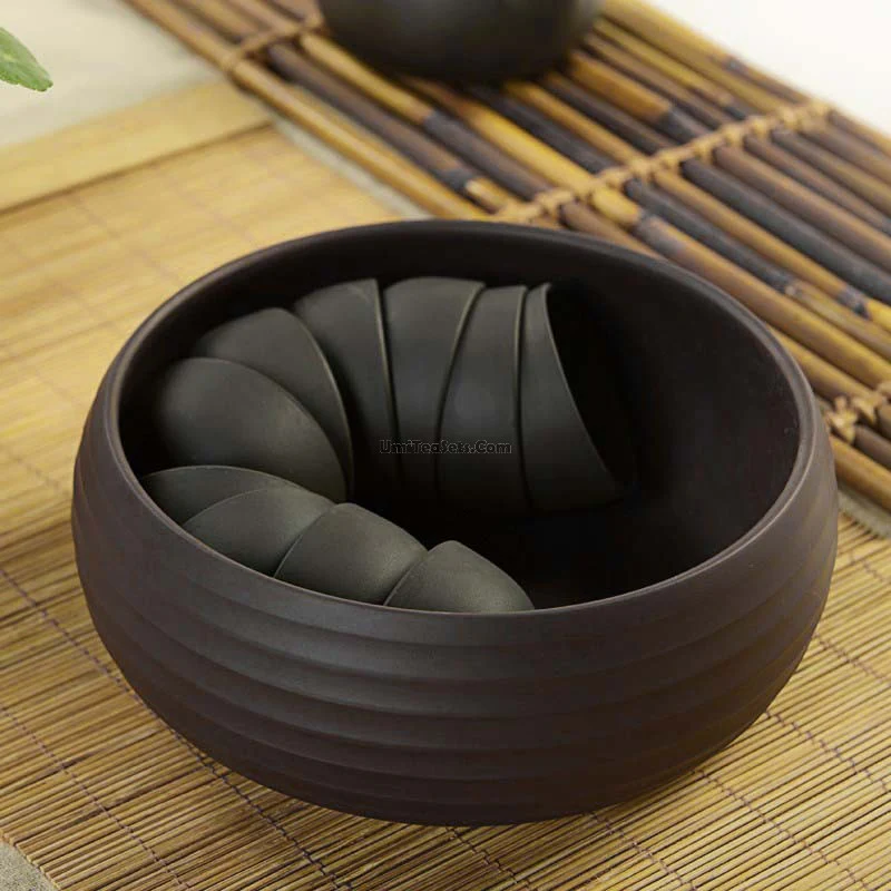 Black Clay Stripes Tea Washer - Image 3