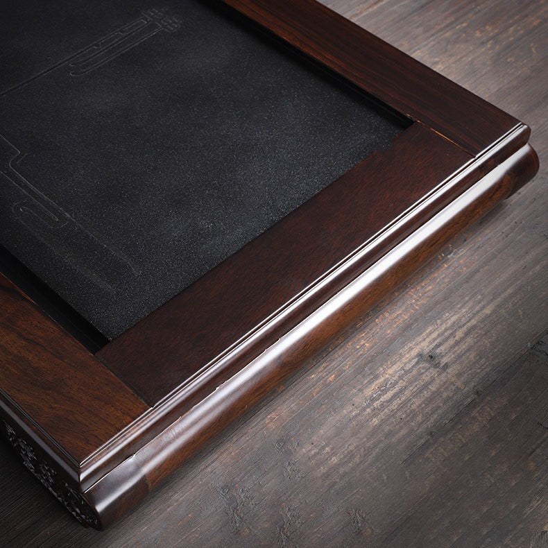 Black Peom Tea Set With Stone Rosewood Tea Tray - Image 3