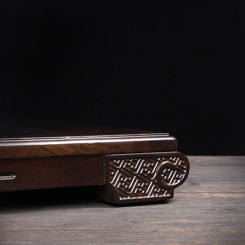 Black Peom Tea Set With Stone Rosewood Tea Tray - Image 4