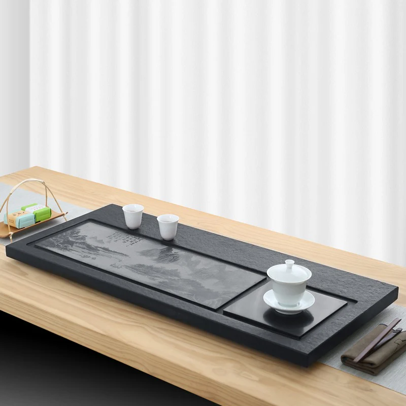 Black Stone Landscape Tea Tray - Image 3