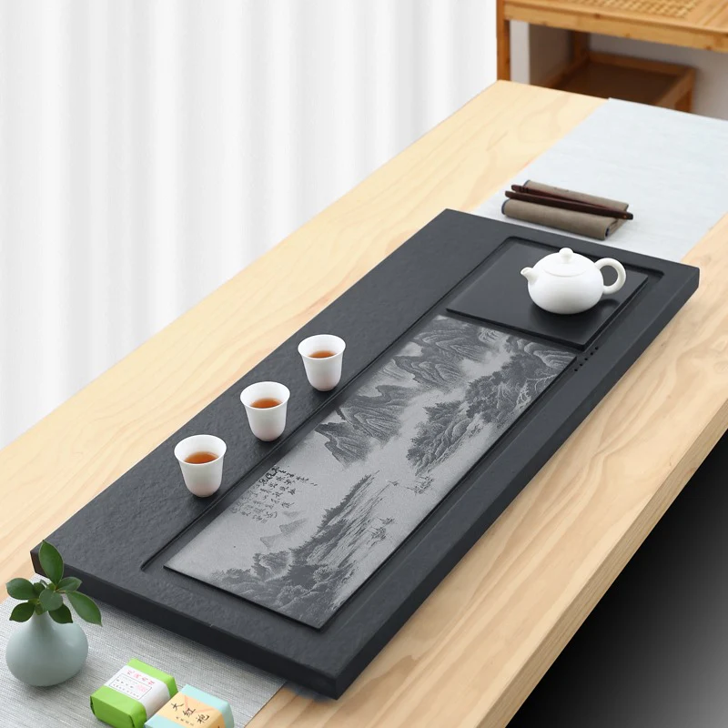 Black Stone Landscape Tea Tray - Image 4