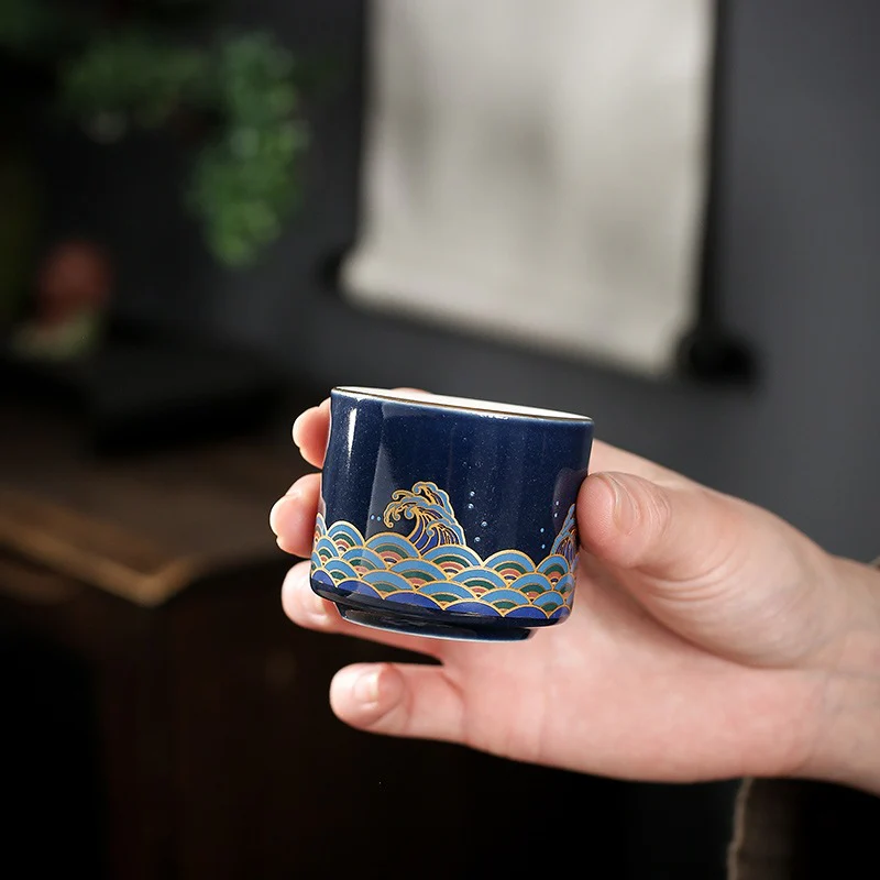 Blue Sea Wave Automatic Tea Set - Image 5