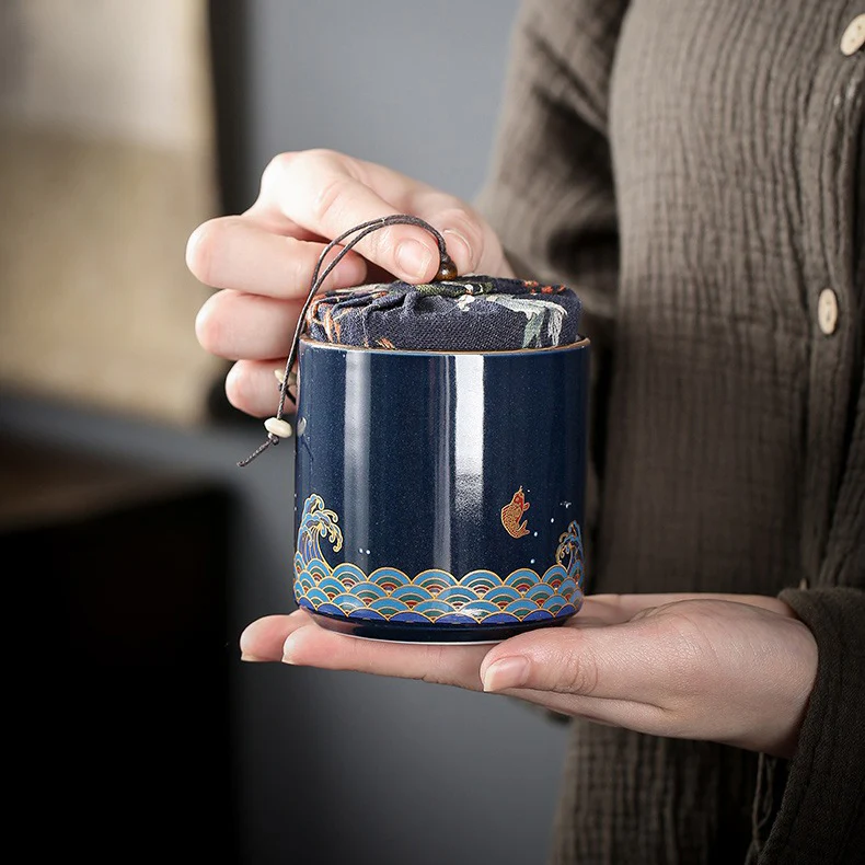 Blue Sea Wave Automatic Tea Set - Image 6