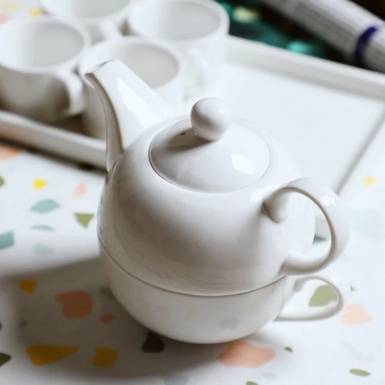 Bone Porcelain Pure White Tea For One Set - Image 6