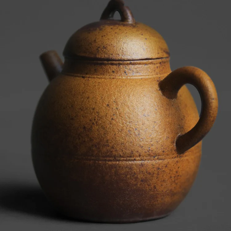Chinese Dragon Egg Coarse Pottery Teapot - Image 3