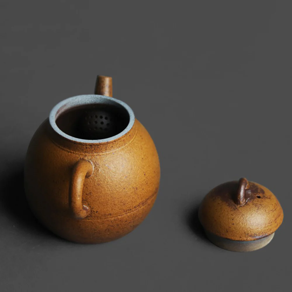 Chinese Dragon Egg Coarse Pottery Teapot - Image 4