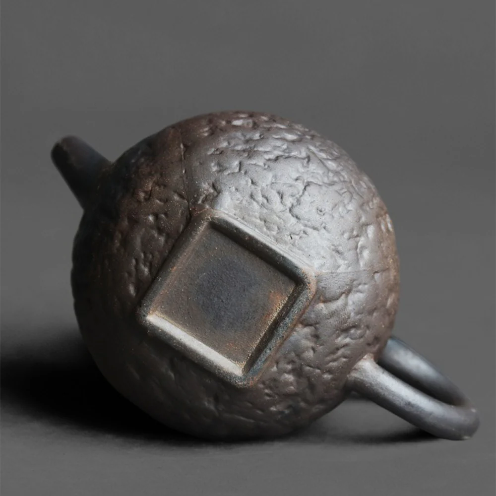 Chinese Pottery Clay Stone Texture Teapot - Image 5