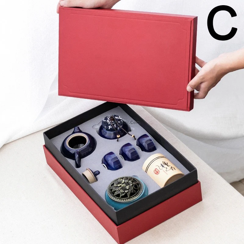 Chinese Red Tea Set With Gift Box - Image 4