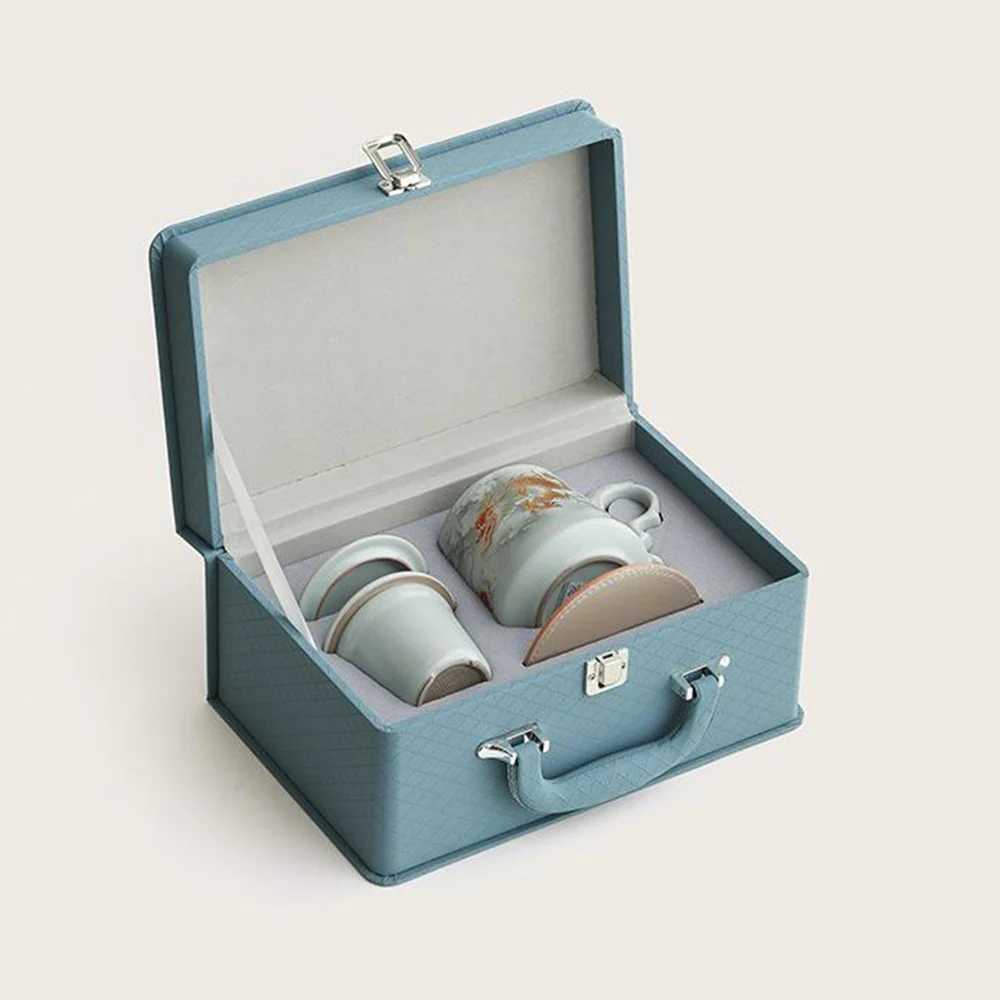 Chinese Ruyao Dragon Tea Cup With Infuser - Image 7