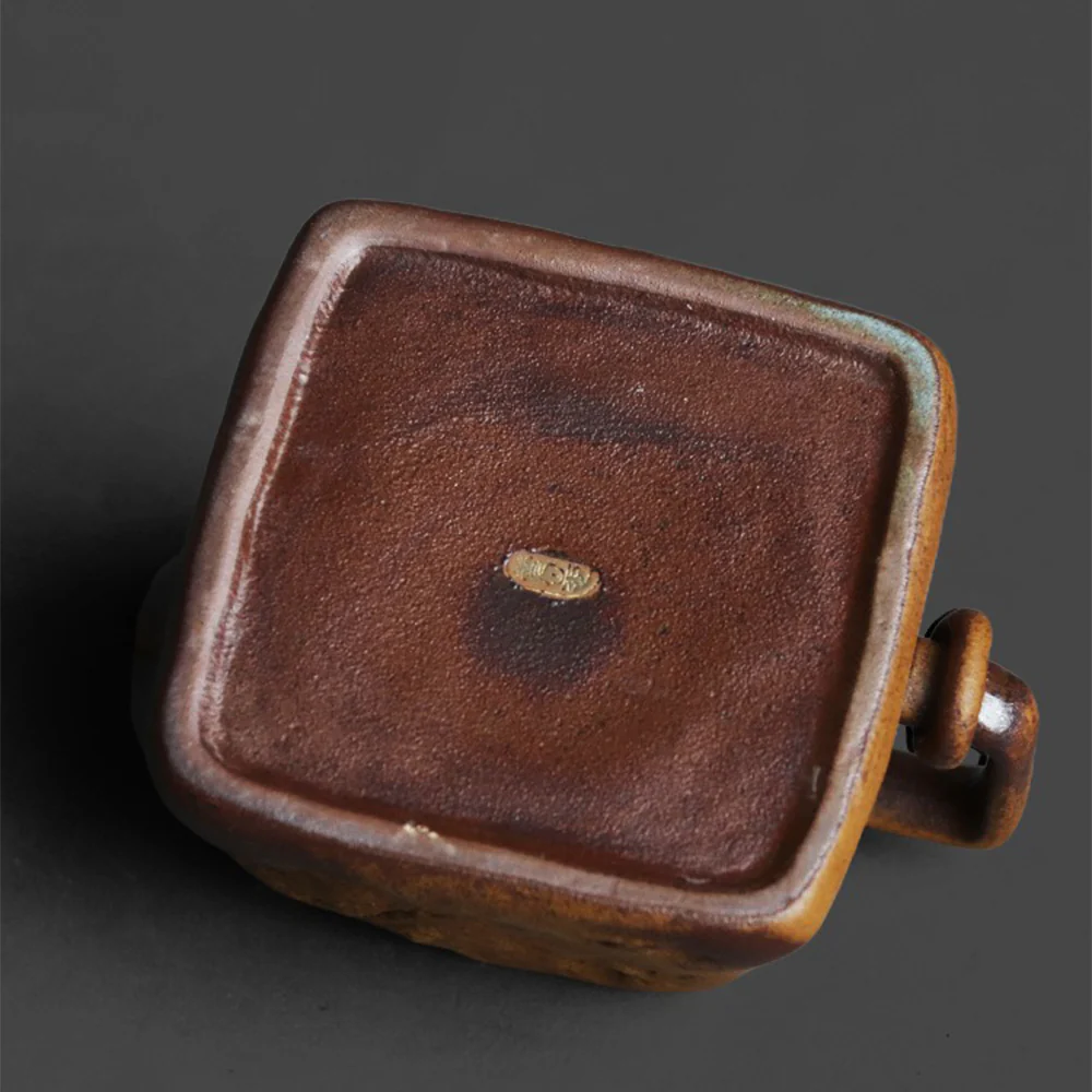 Chinese Sanxingdui Totem Square Teapot - Image 6