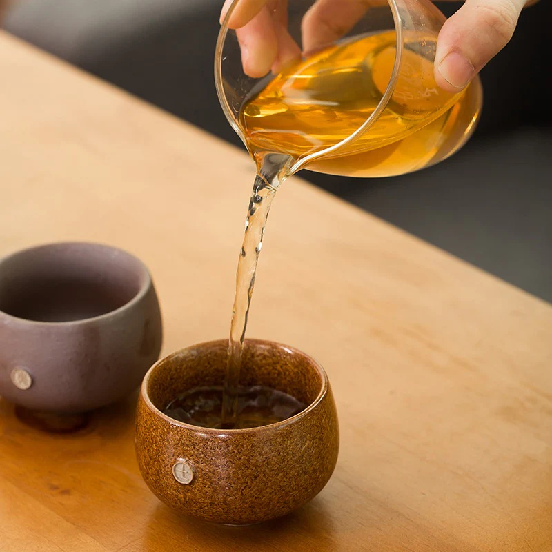 Coarse Pottery Kiln Alteration Kung Fu Tea Cup (Set of 5) - Image 5