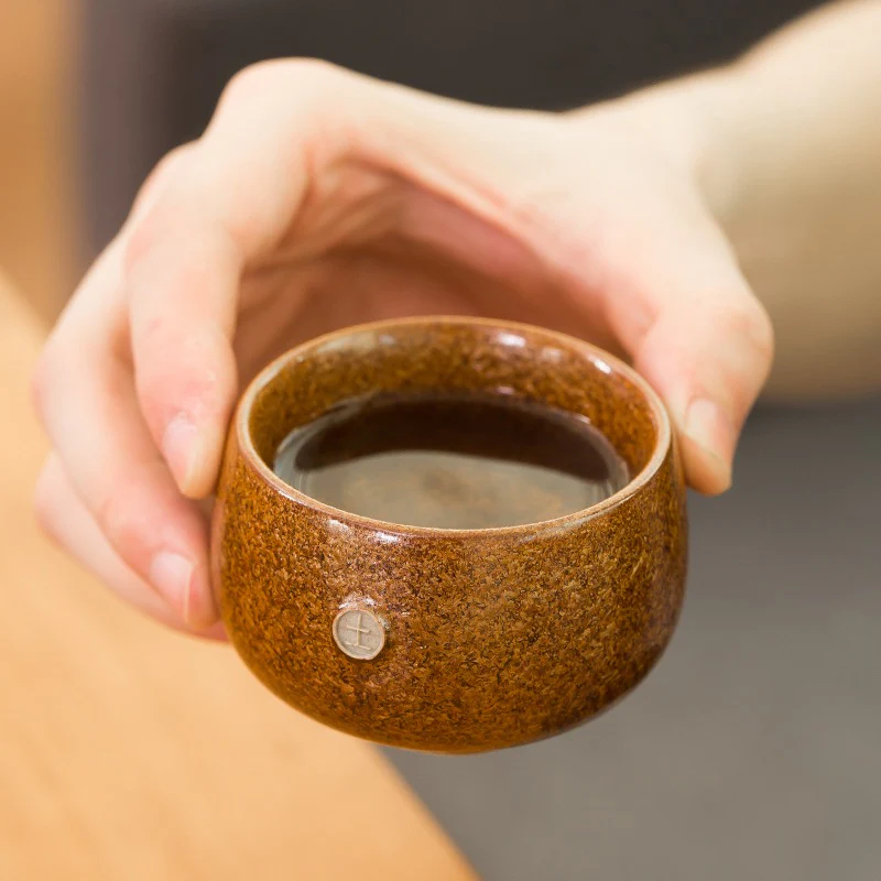 Coarse Pottery Kiln Alteration Kung Fu Tea Cup (Set of 5) - Image 8