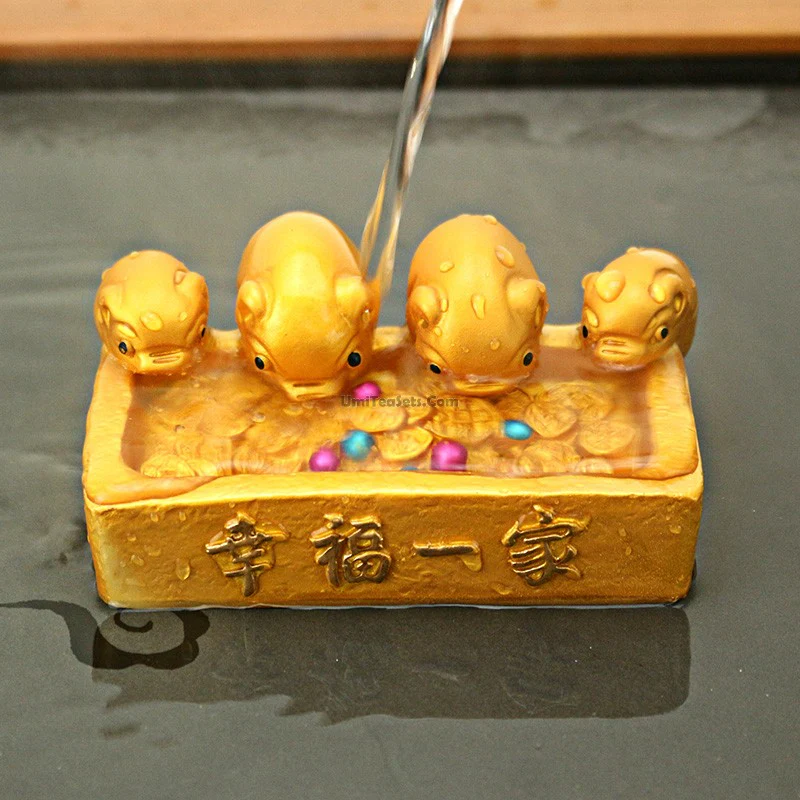 Color Changeable Golden Pigs Tea Pet - Image 4