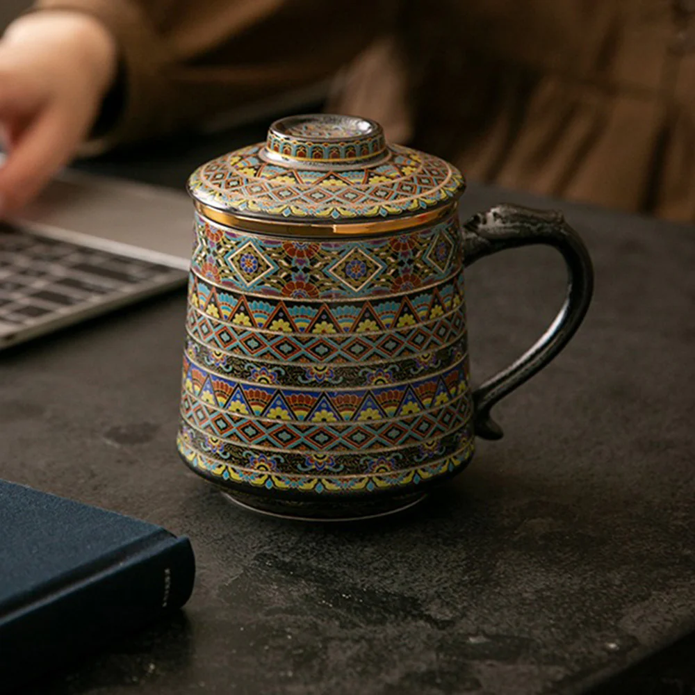 Dunhuang Ceramic Tea Cup With Infuser - Image 4