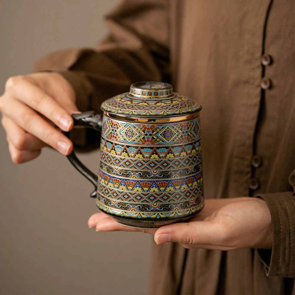 Dunhuang Ceramic Tea Cup With Infuser - Image 5