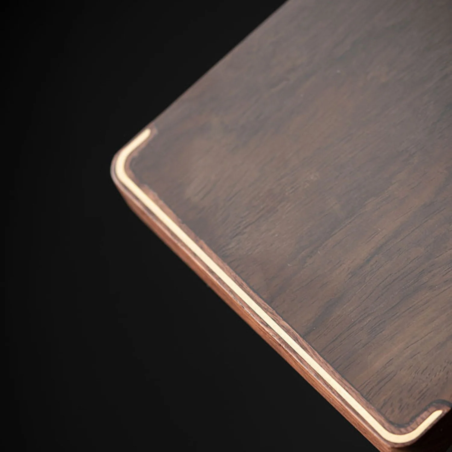 Ebony Small Tea Tray With Silver Lotus - Image 6