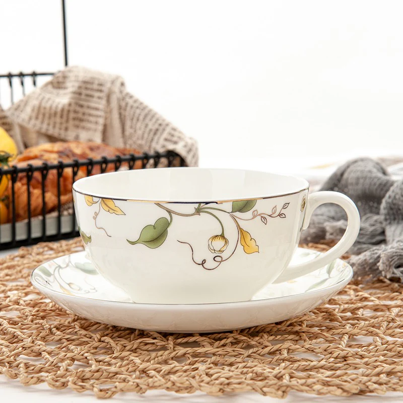 Floral Leaf Bone China Tea For One Set - Image 5