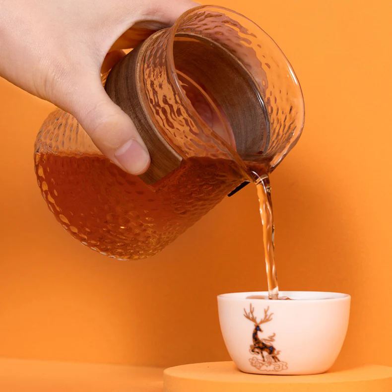 Glass And Porcelain Deer Travel Tea Set - Image 8