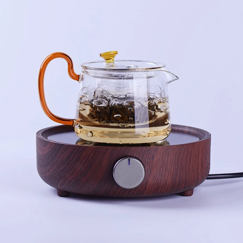 Glass Teapot With Cognac Handle - Image 3
