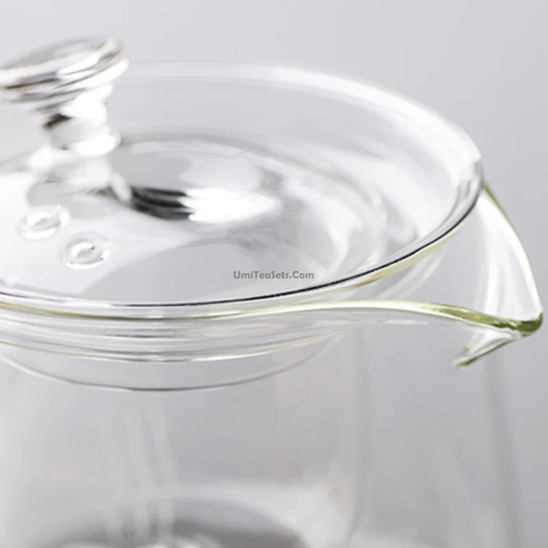 Glass Teapot With Cognac Handle - Image 4