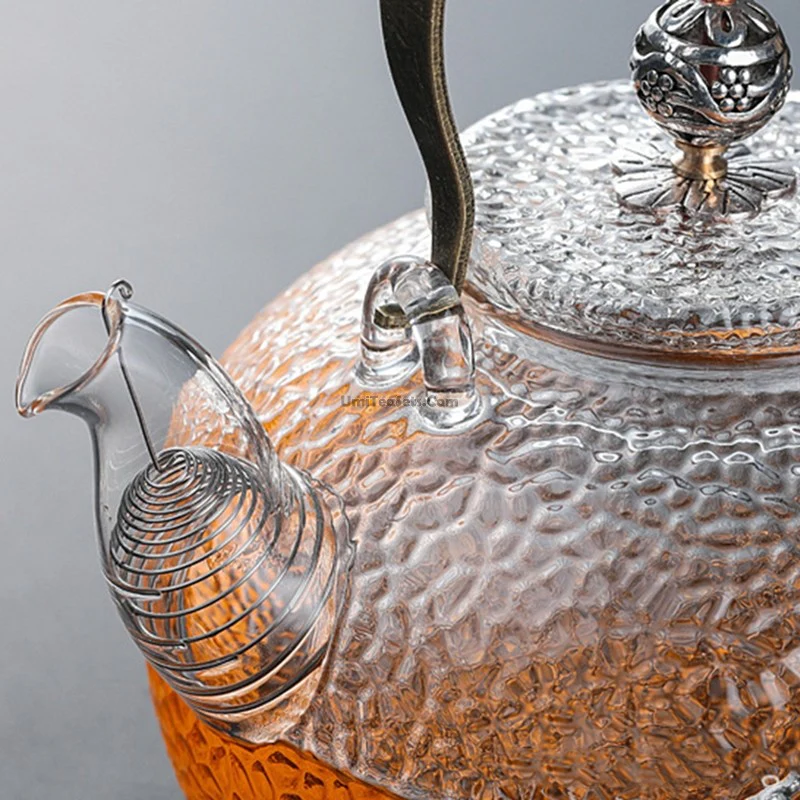 Glass Teapot With Tin Plum - Image 5