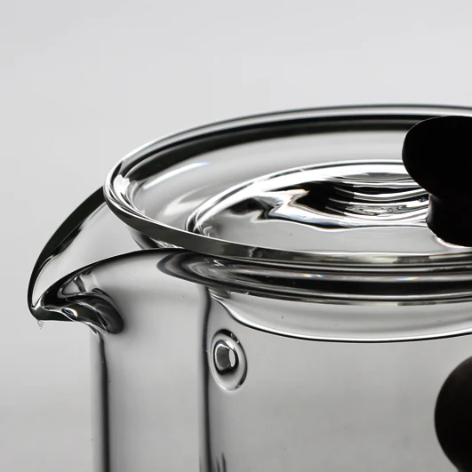 Glass Teapot With Wooden Handle - Image 3