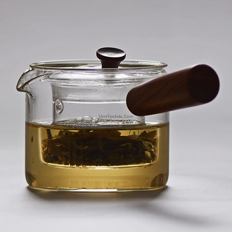 Glass Teapot With Wooden Handle - Image 5