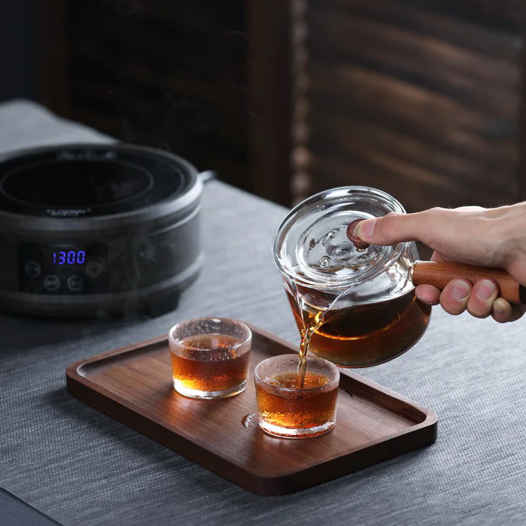 Glass Teapot With Wooden Handle - Image 8