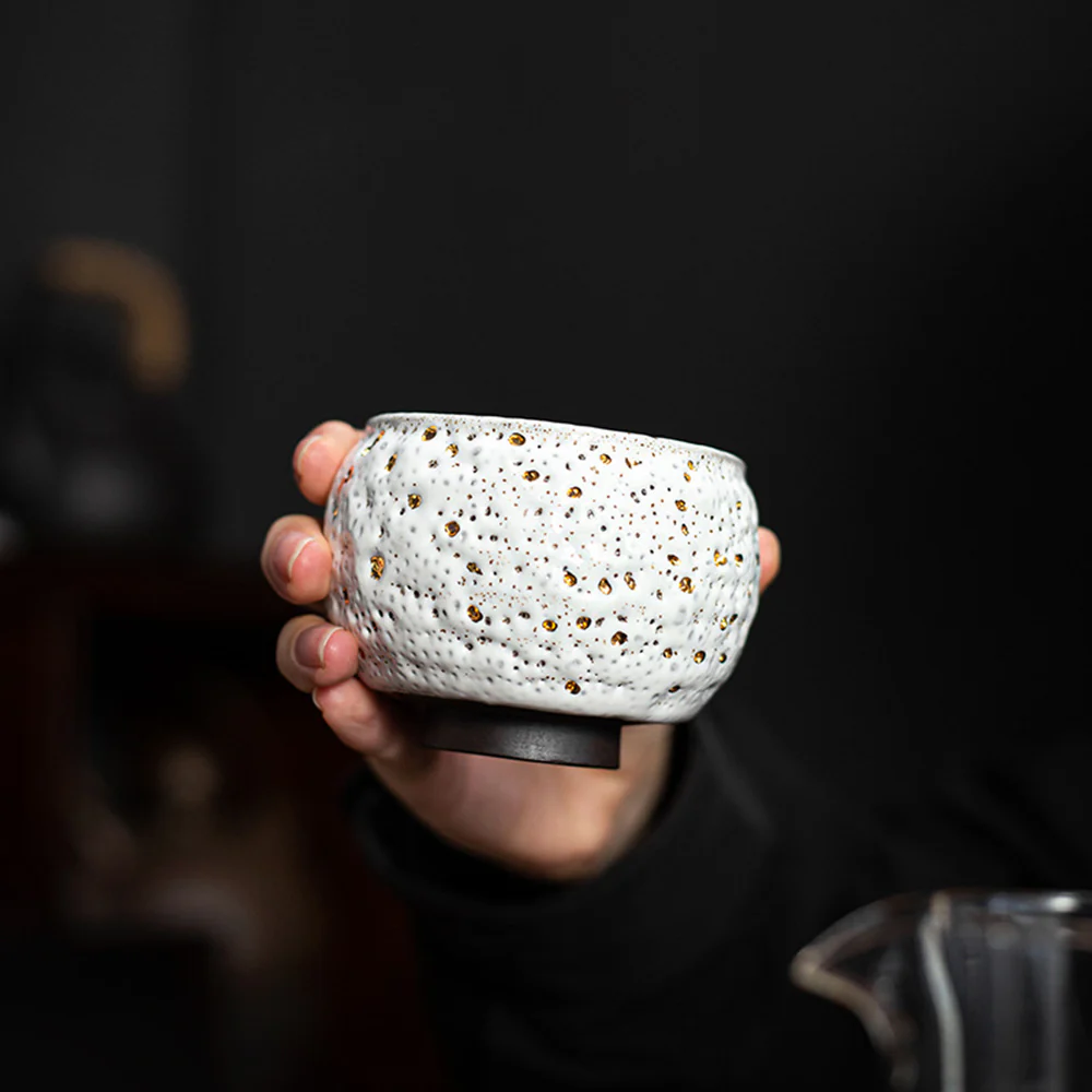 Gold Dotted Shinoyaki Gongfu Tea Cup - Image 4