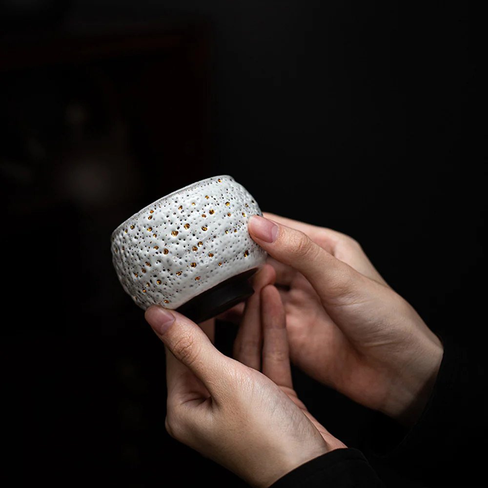 Gold Dotted Shinoyaki Gongfu Tea Cup - Image 5