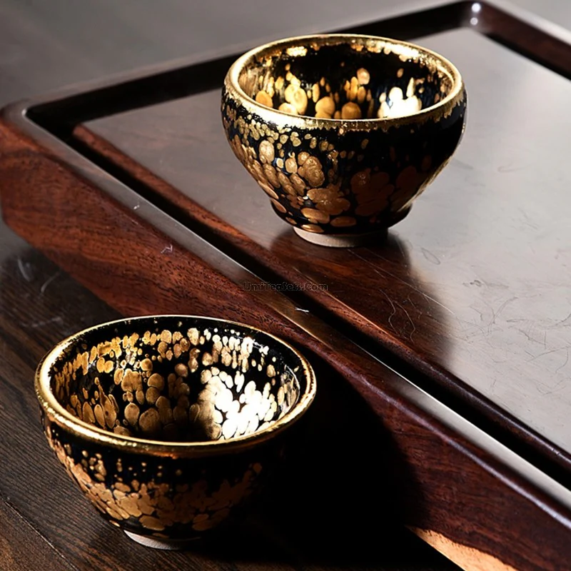 Golden & Silver Jian Zhan Gongfu Tea Cup - Image 3