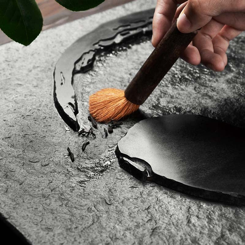 Ice Crack Ruyao Tea Set With Black Stone Tray - Image 3