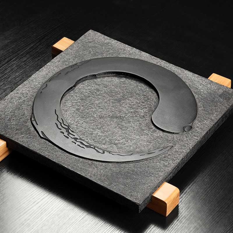 Ice Crack Ruyao Tea Set With Black Stone Tray - Image 4