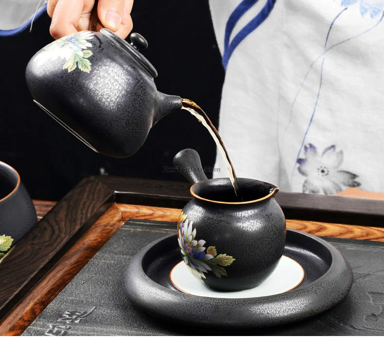 Iron Style Tea Set With Ebony Tea Tray - Image 4