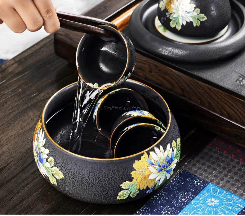 Iron Style Tea Set With Ebony Tea Tray - Image 6