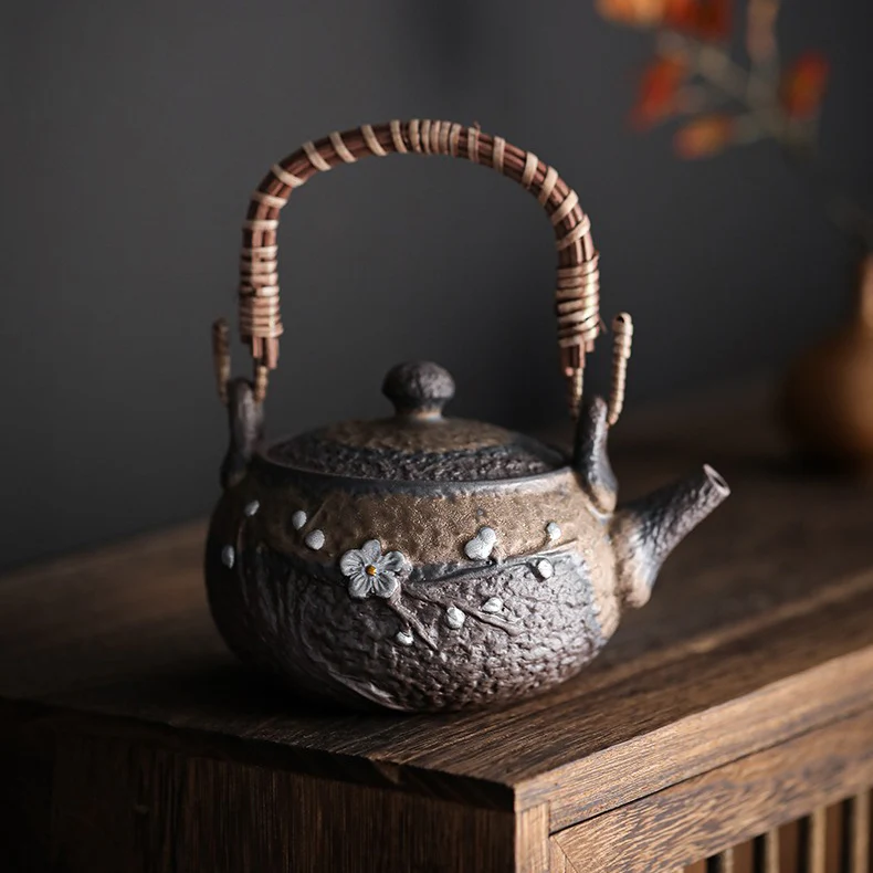 Japanese Handmade Iron Glazed Teapot - Image 12
