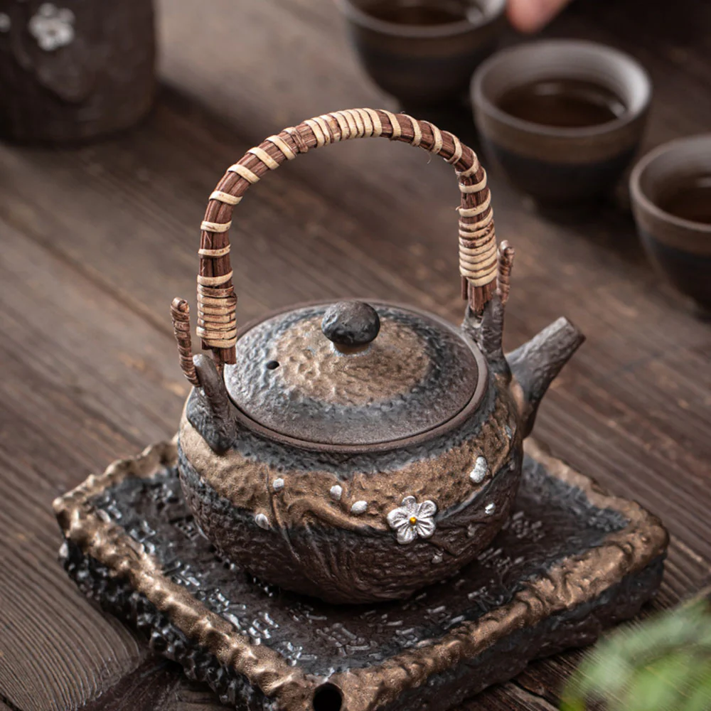 Japanese Handmade Iron Glazed Teapot - Image 3