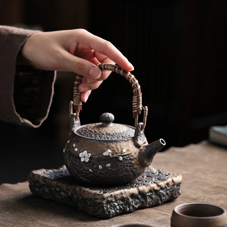 Japanese Handmade Iron Glazed Teapot - Image 5