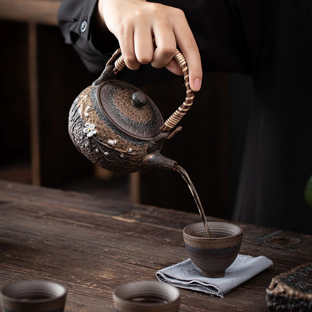Japanese Handmade Iron Glazed Teapot - Image 6