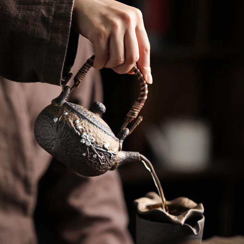 Japanese Handmade Iron Glazed Teapot - Image 7