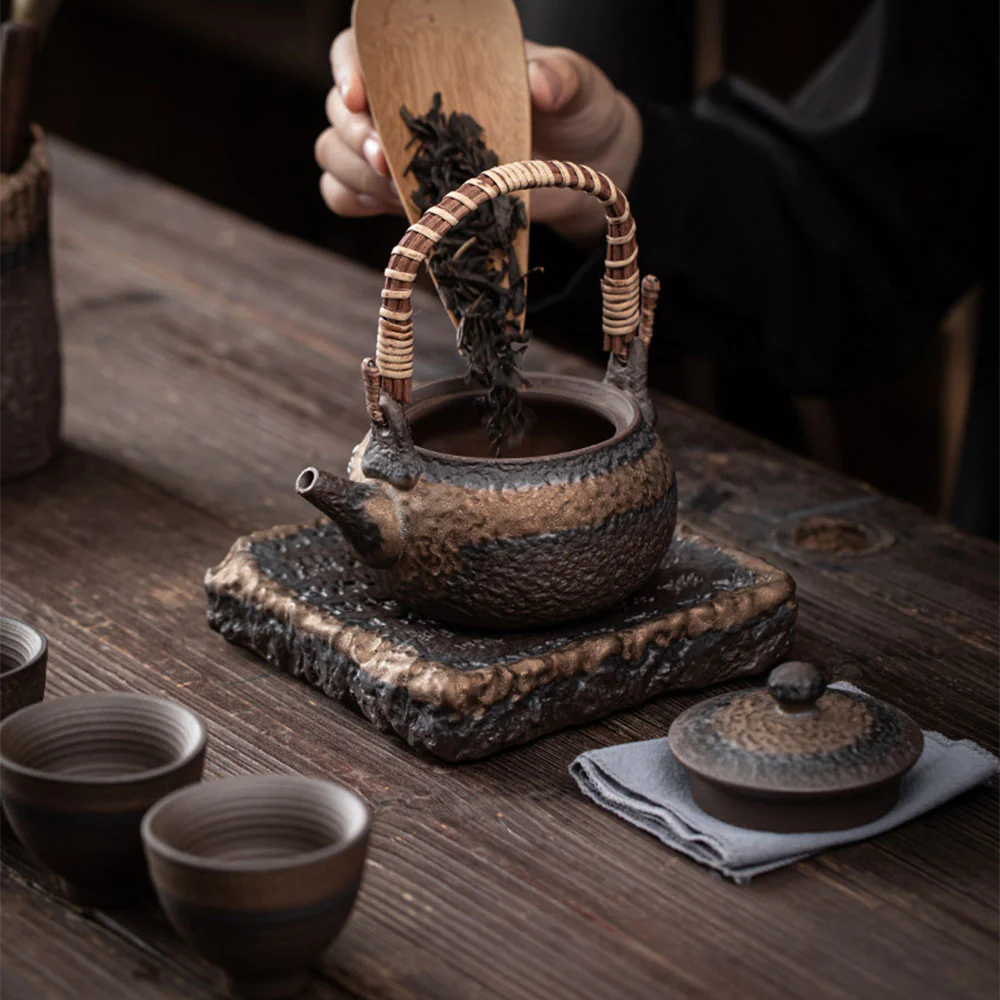 Japanese Handmade Iron Glazed Teapot - Image 8