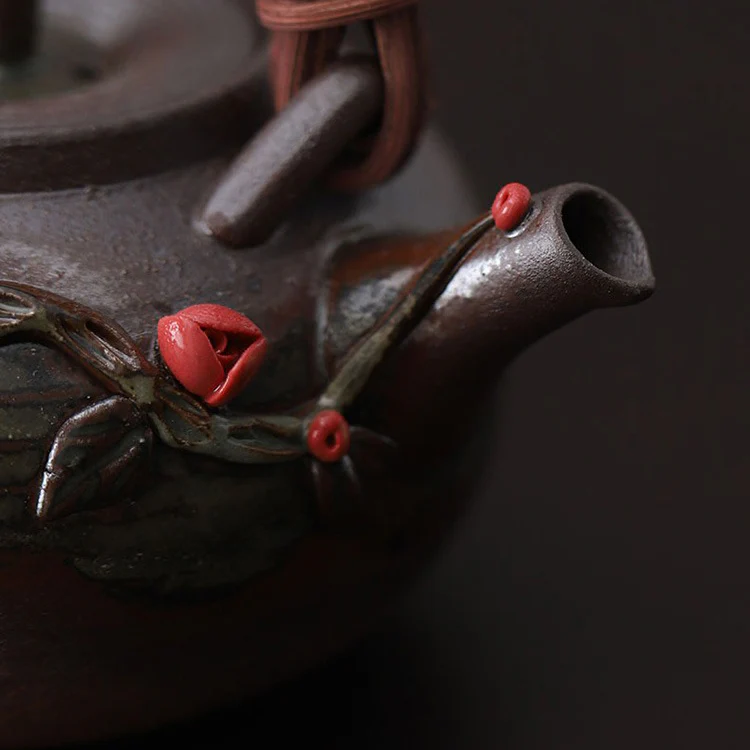 Japanese Handmade Rattan Weaving Teapot - Image 10