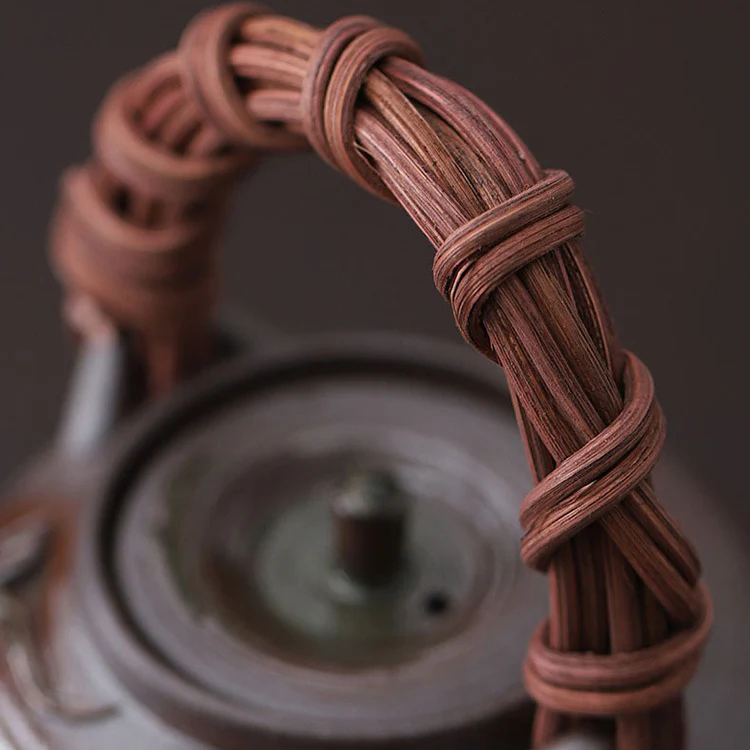 Japanese Handmade Rattan Weaving Teapot - Image 7