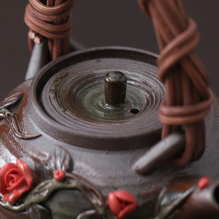Japanese Handmade Rattan Weaving Teapot - Image 8