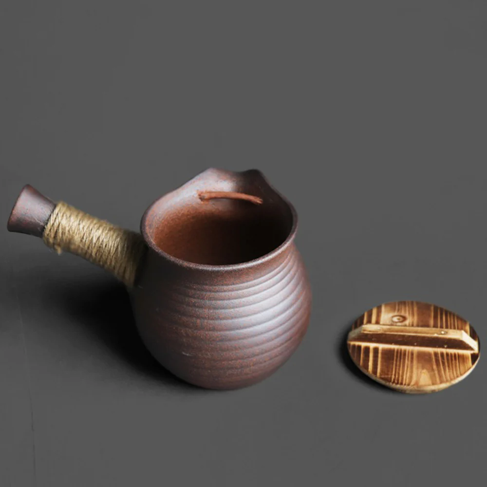 Japanese Kyusu Heating Pot With Wooden Lid - Image 4