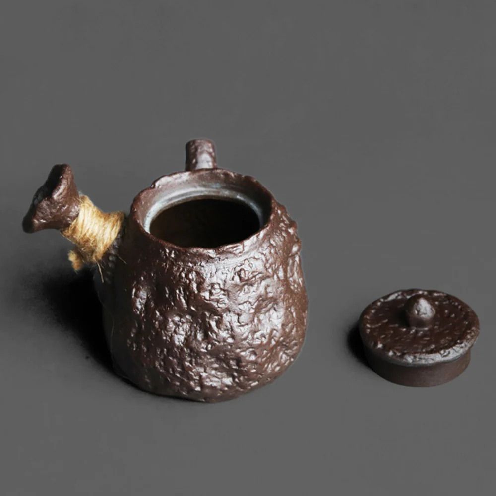 Japanese Kyusu Stone Texture Teapot - Image 4